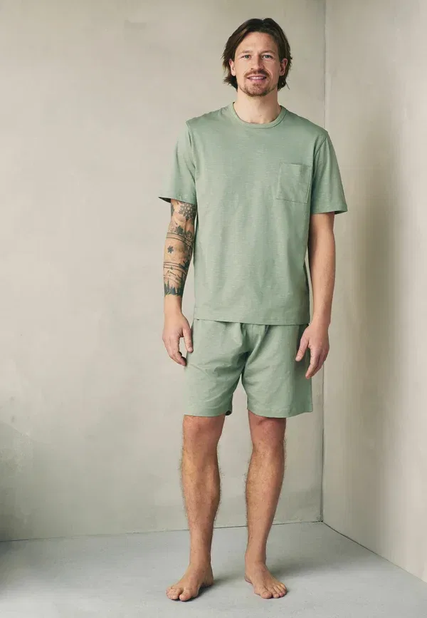 Комплект пижамы, хлопок Next sage green, зеленый