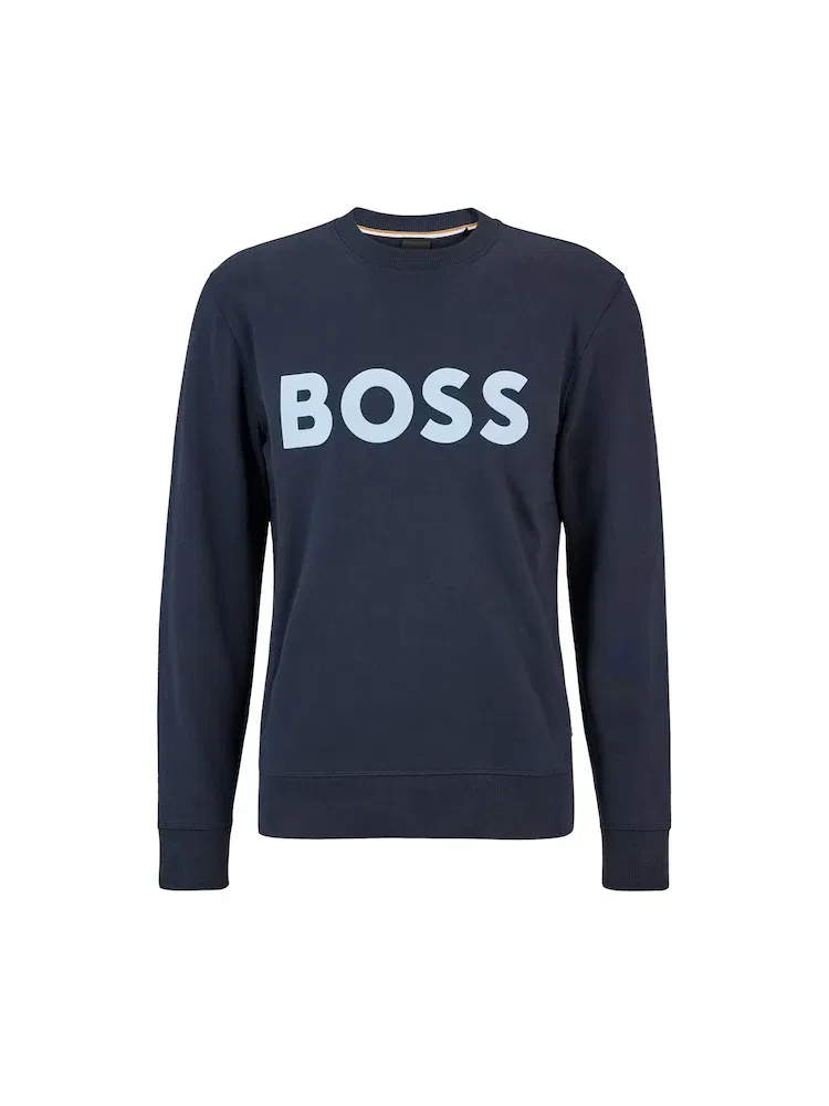 Свитшот с флок-принтом BOSS, Navy — фото 3