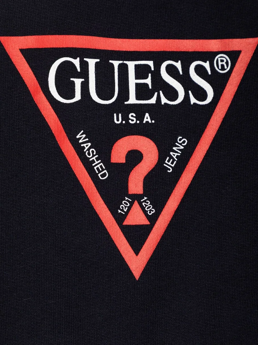 Детская толстовка GUESS KIDS темно-синего цвета — фото 4