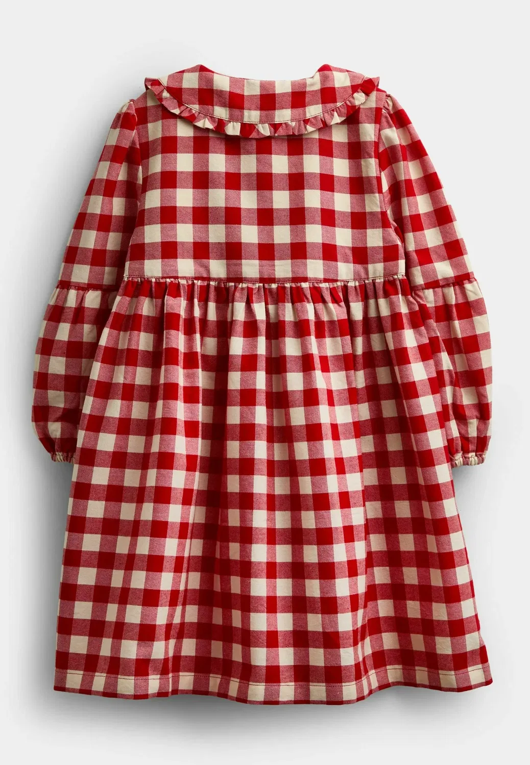 Платье с карманом в форме сердца - платье-рубашка Jojo Maman Bébé, Red Gingham — фото 2