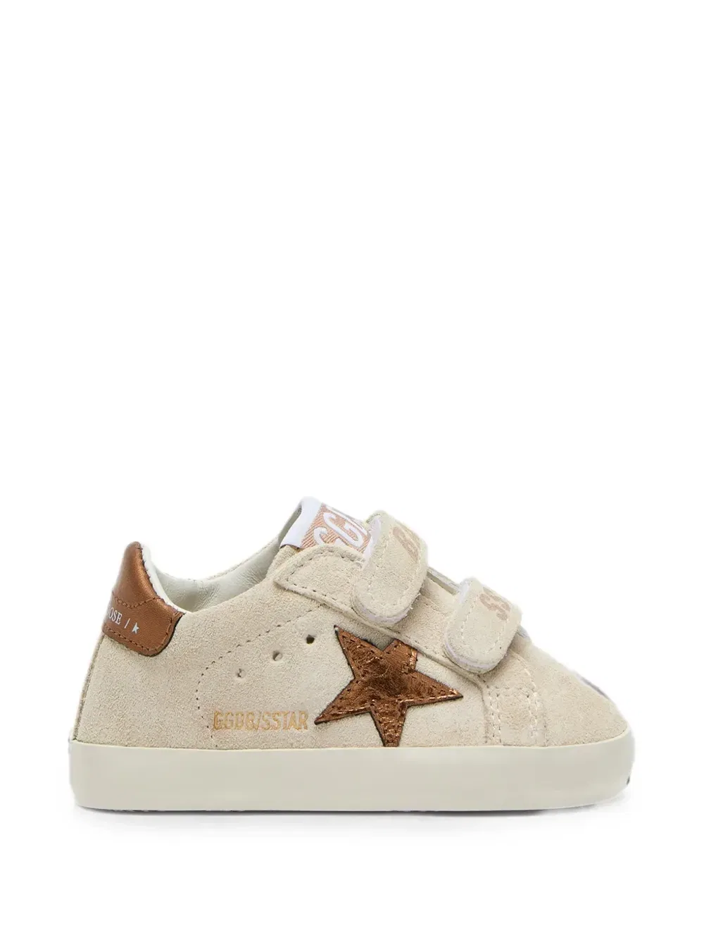 Детские кроссовки Old School из кожи со звездочкой Golden Goose Kids, бежевый — фото 2