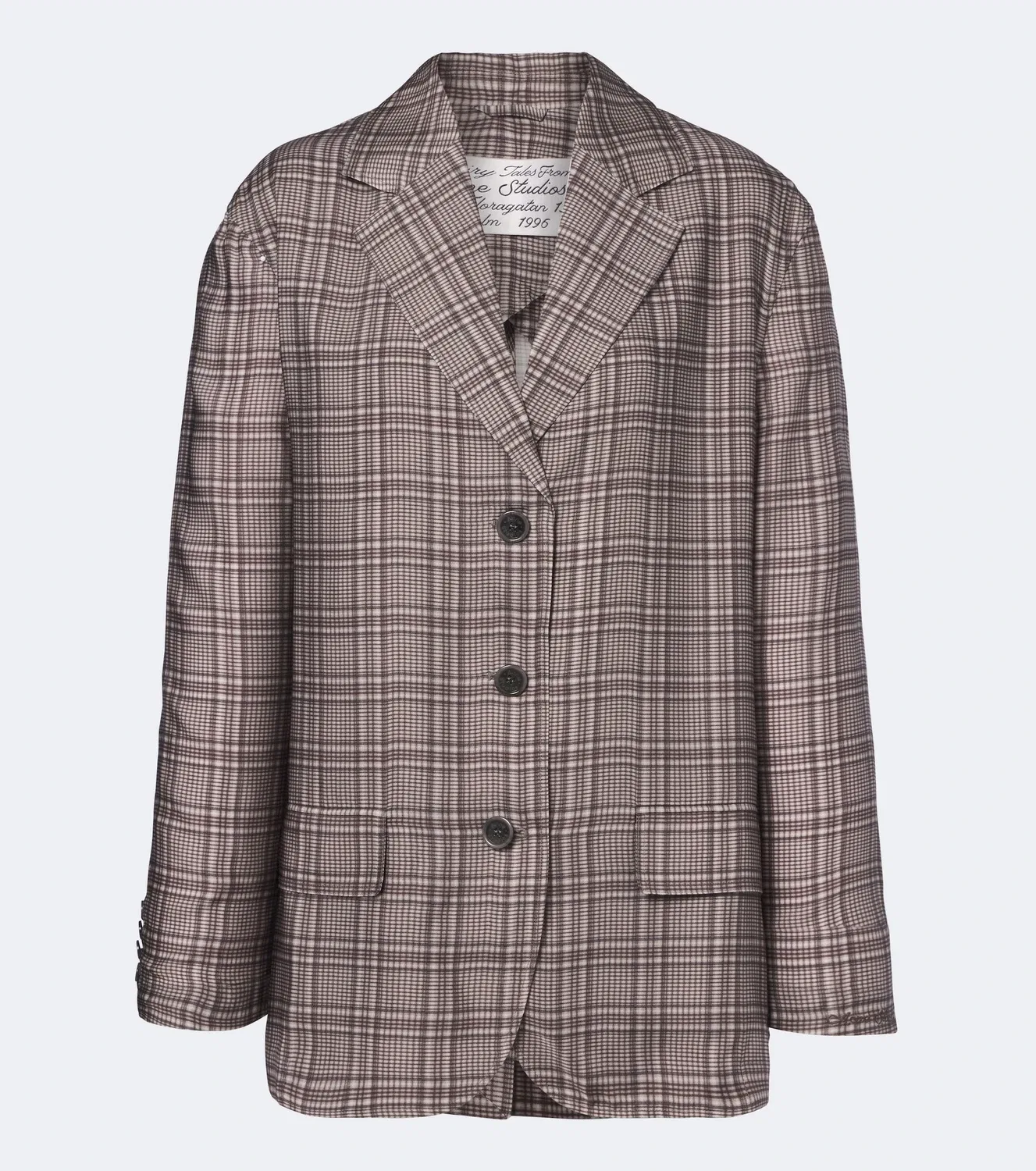 Блейзер клетчатый Acne Studios, Dark Grey
