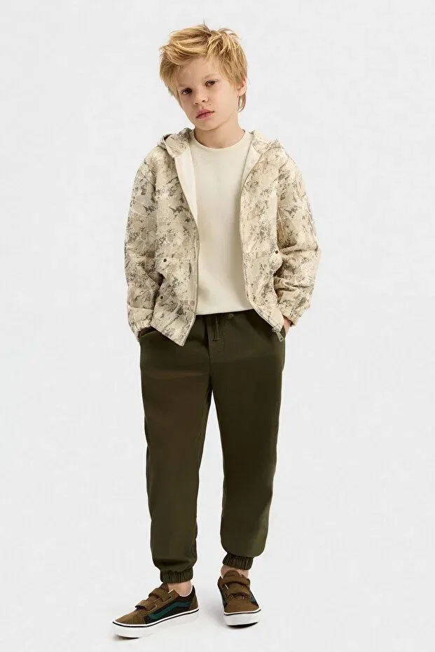 Детский кардиган для мальчиков с принтом Hera Zippered Cardigan Nk Kids, Beige