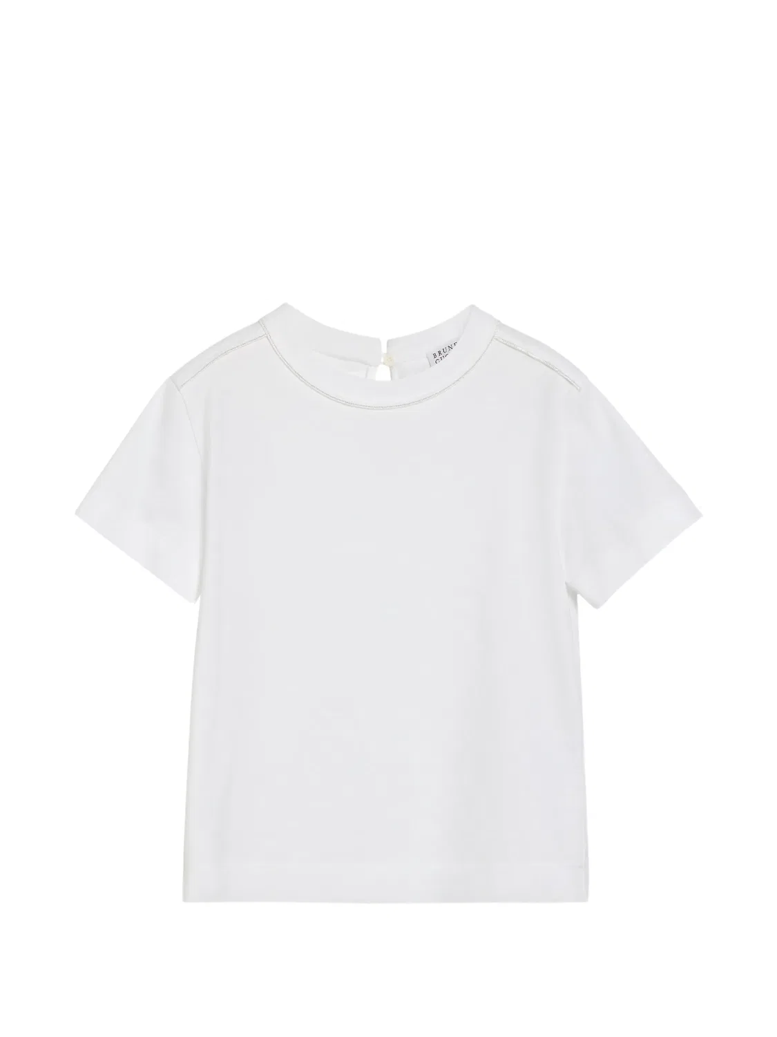 Футболка с кантом Brunello Cucinelli Kids, белый