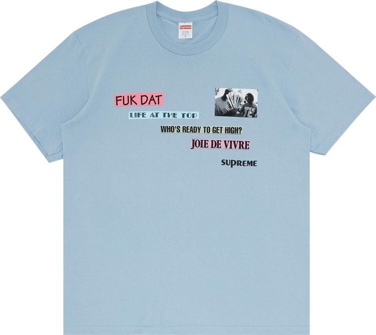 

Футболка Supreme Joie De Vivre Tee 'Dusty Blue', синий