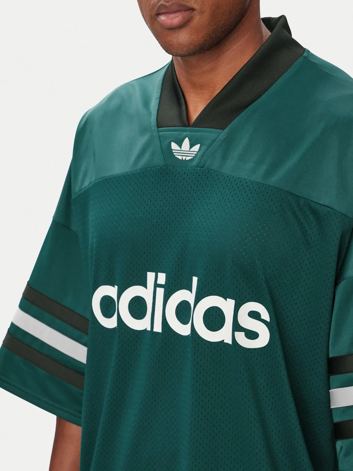 Мужская футболка свободного кроя Adicolor Adidas, зеленый — фото 4