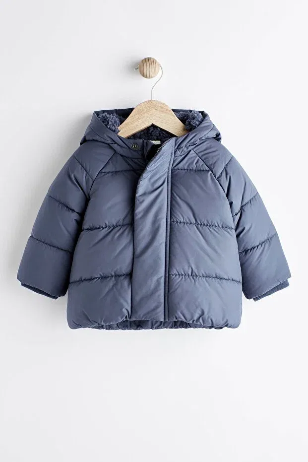 Детское пальто с капюшоном Next Baby, Navy Blue