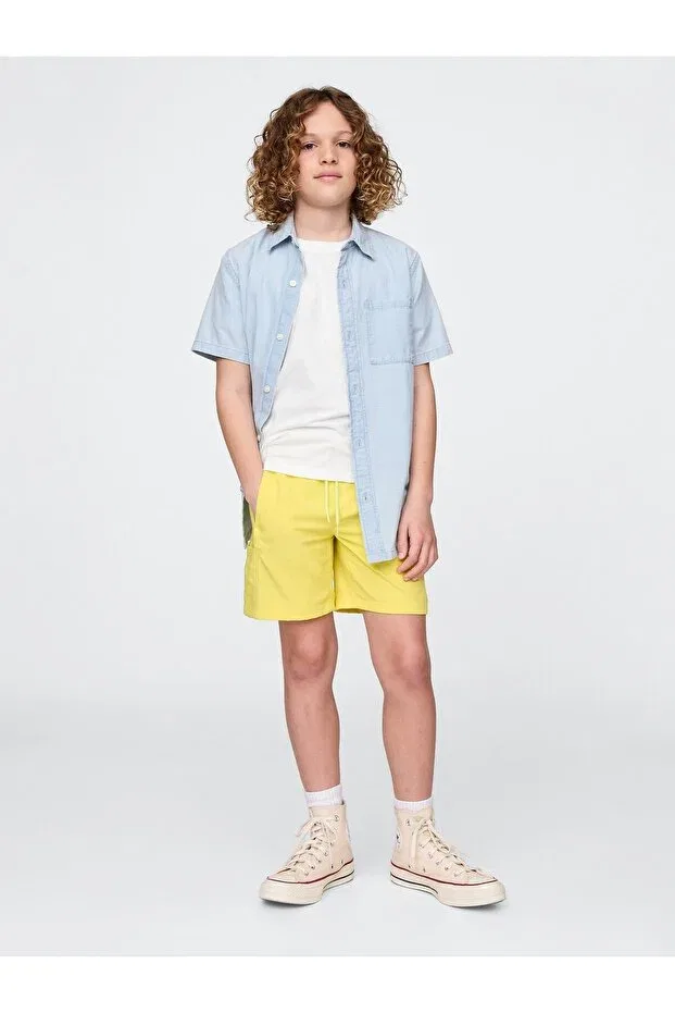 Детские шорты для мальчиков карго с эластичным поясом Gap, Lemon Yellow-003