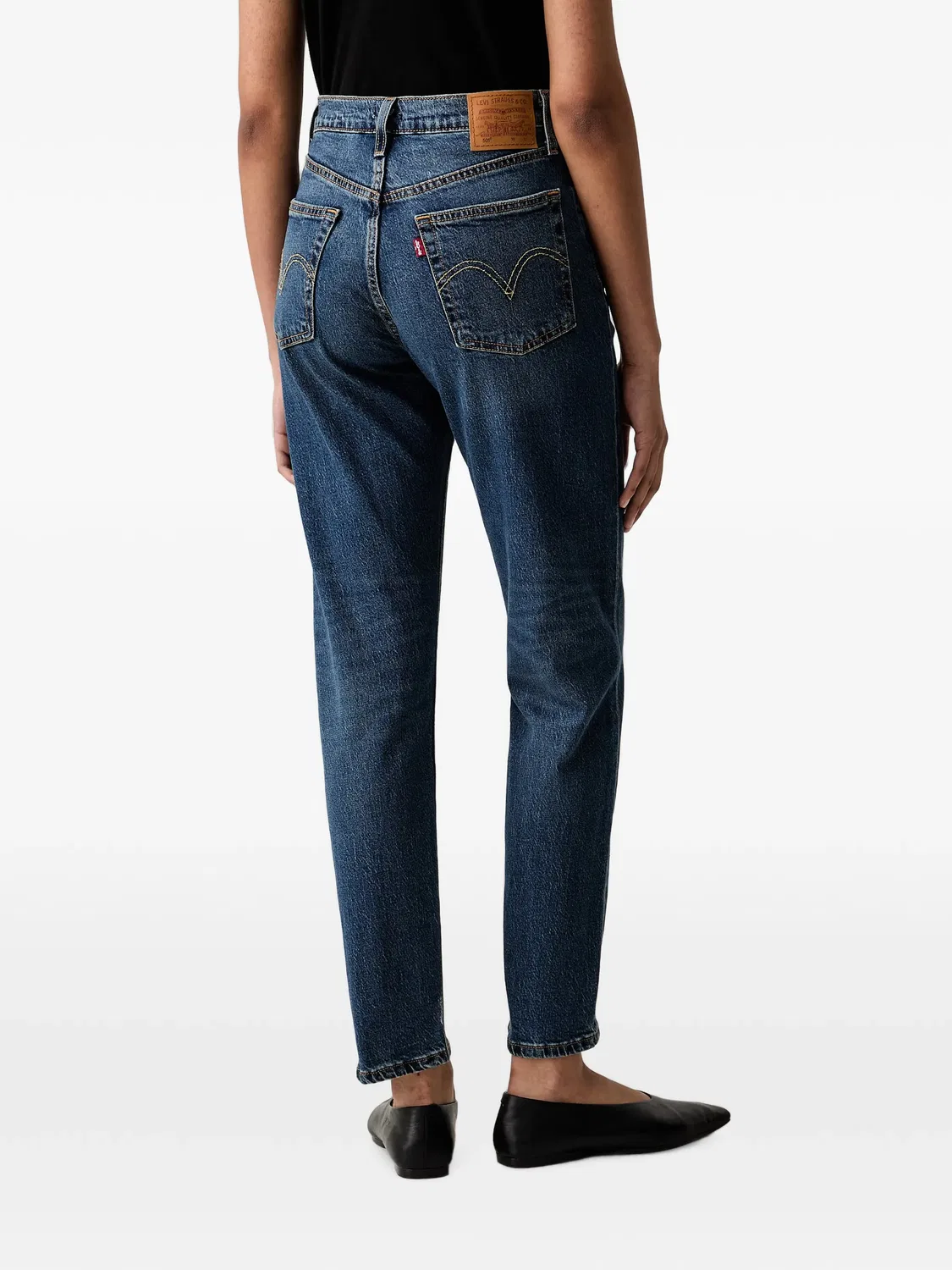 Укороченные джинсы 501 синие Levi's, синий — фото 2