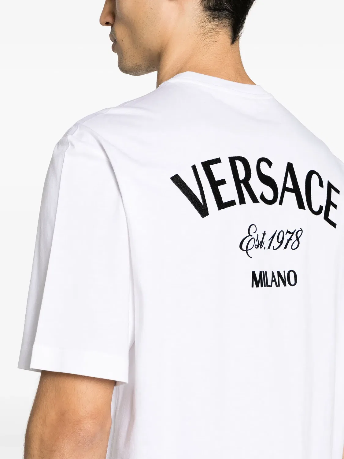 Футболка Milano Stamp с вышивкой Versace, белый — фото 3