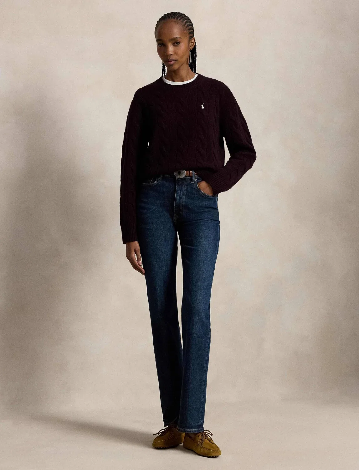 Свитер из шерсти с кашемиром Polo Ralph Lauren, Bordeaux — фото 2