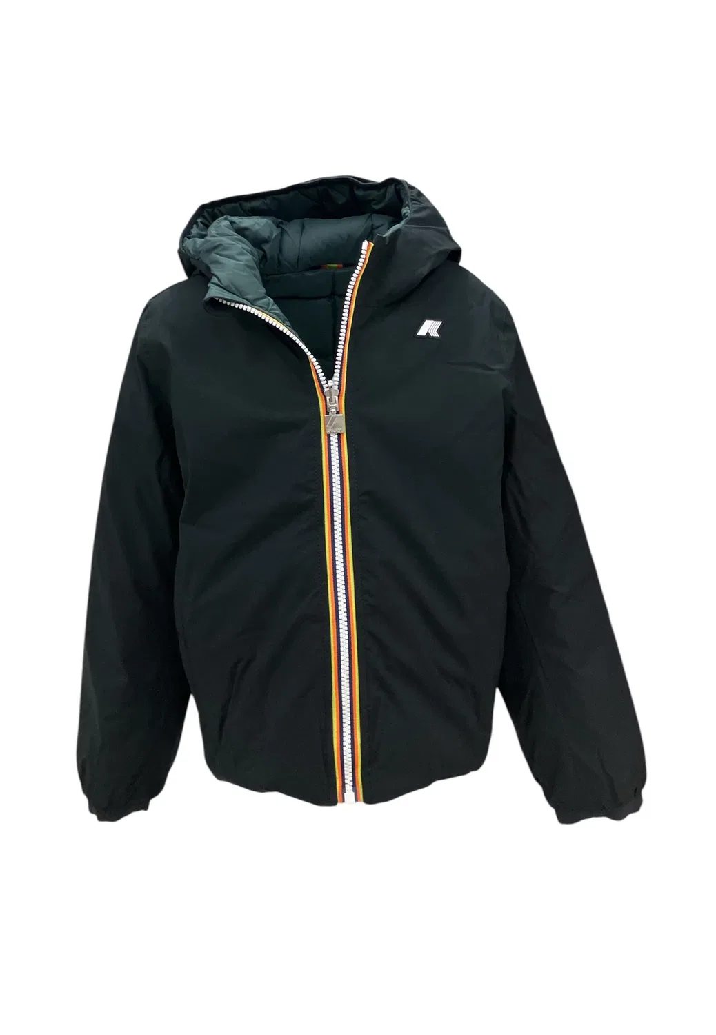 Зимняя куртка P.Jack st thermo double K-Way, Black Pure - Green Dk Jungle — фото 3