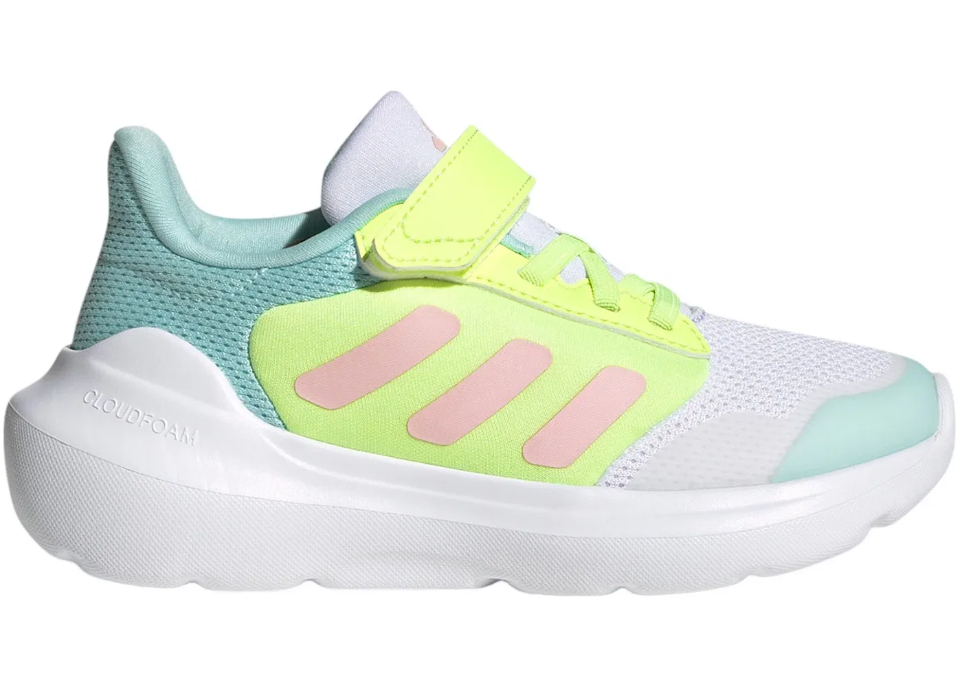 Детские кроссовки беговые Adidas Tensaur Run 2.0, Cloud White Clear Pink Hi-Res Yellow
