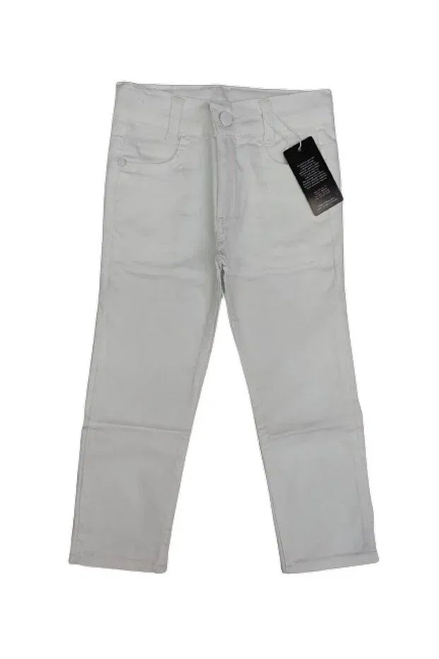 Детские брюки для девочек льняные Hilal Bebe, White