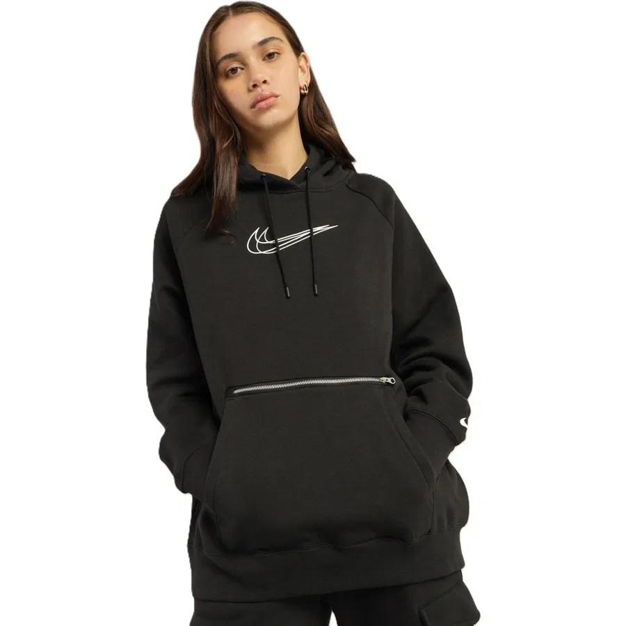 Женский худи оверсайз с капюшоном Nike Sportswear Oversized Dance, Черный
