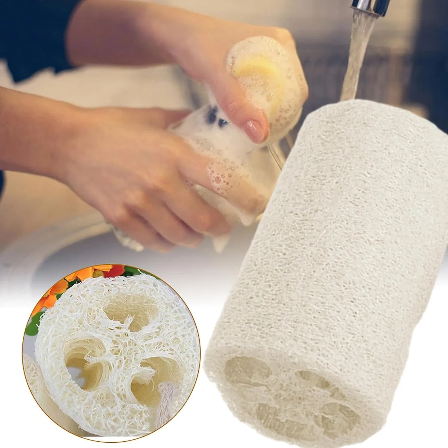Мочалка люфа, Natural Loofah Sponge, Generisch, 1 шт, 10 см — фото 2