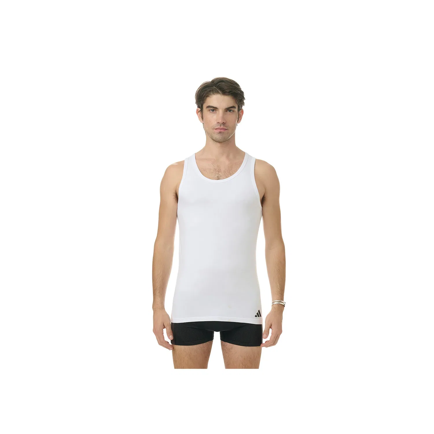 Мужская майка-борцовка из 4 предметов Adidas Originals, Black/White — фото 3