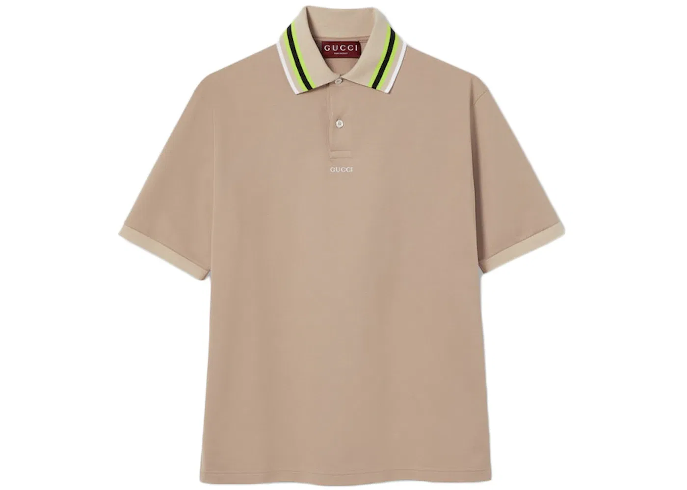 Мужская рубашка-поло с вышивкой Polo Gucci, Beige