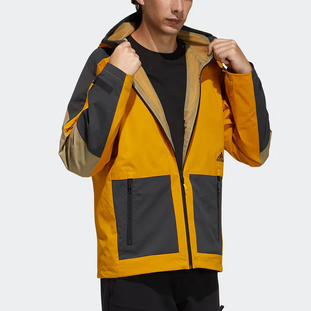 Куртка с капюшоном цветоблочная Adidas, мультиколор — фото 4