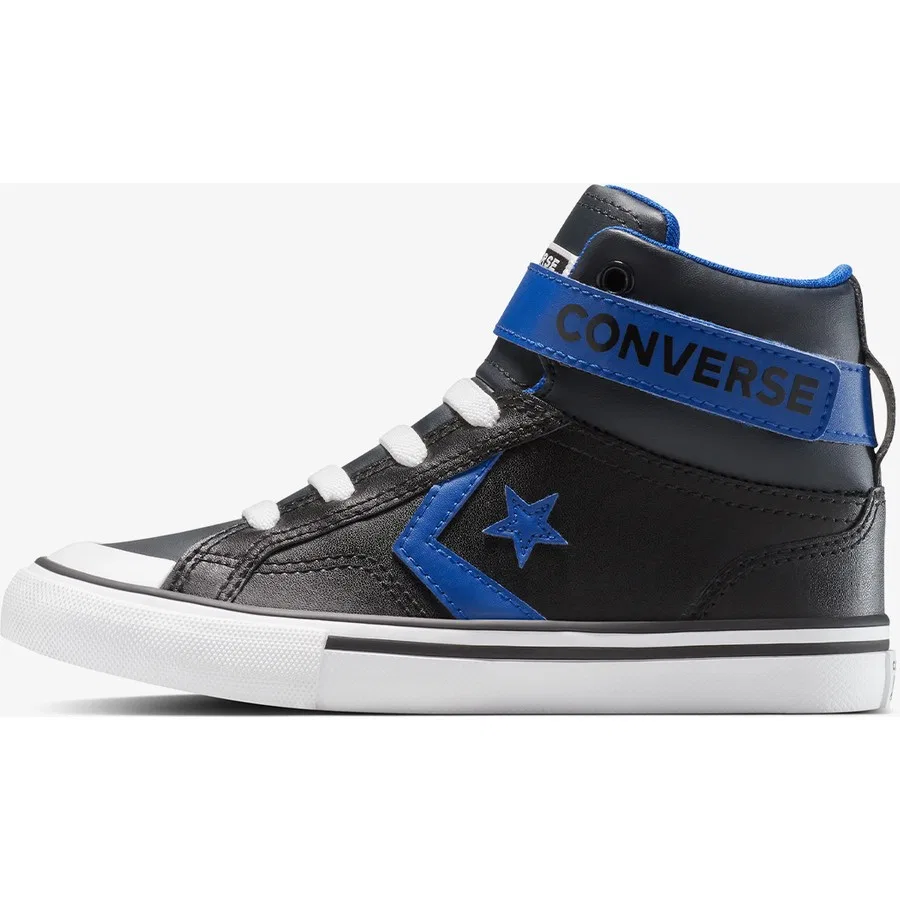 Кроссовки детские с ремешком Pro Blaze Strap Leather Easy On Converse, Черный — фото 4