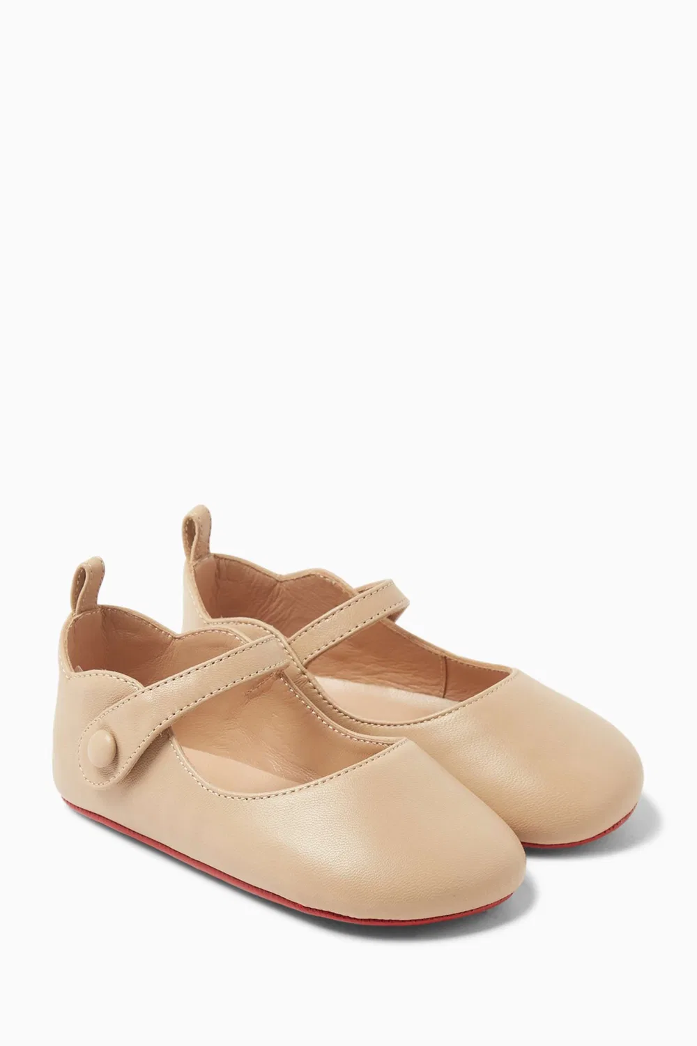 Балетки кожаные Baby Love Chick Christian Louboutin, нейтральный