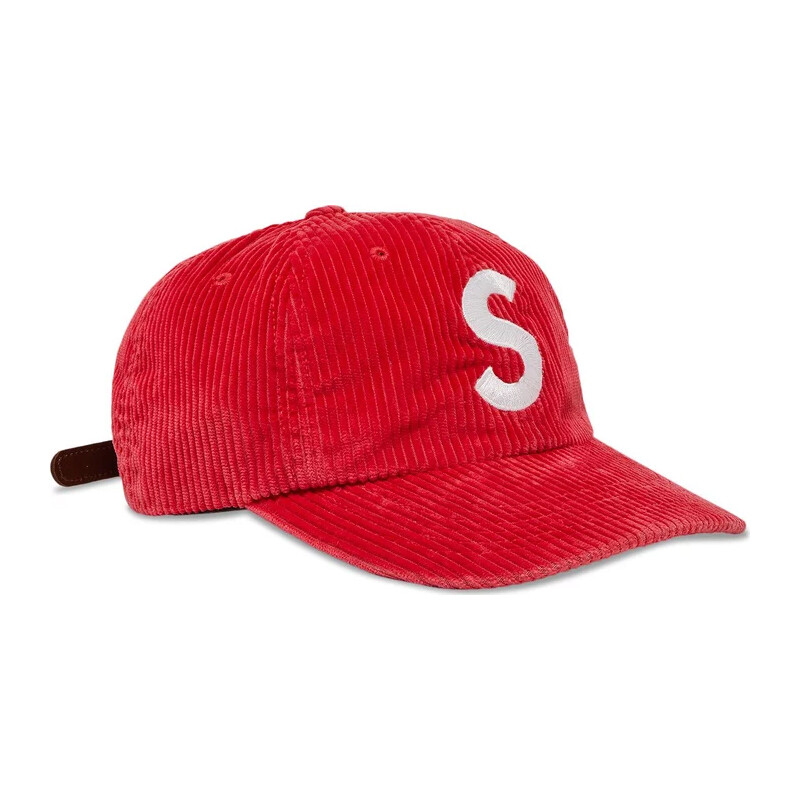 

Бейсболка Supreme Corduroy S Logo 6-Panel, красный