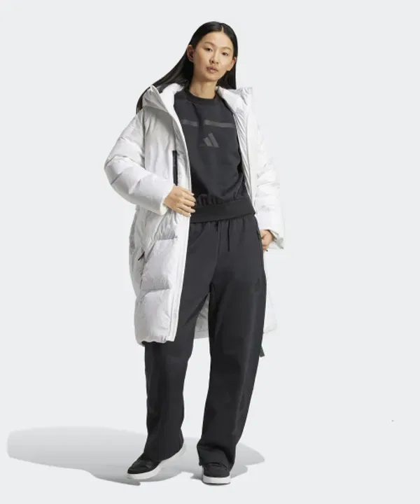 Пуховик длинный My Shelter Adidas, белый