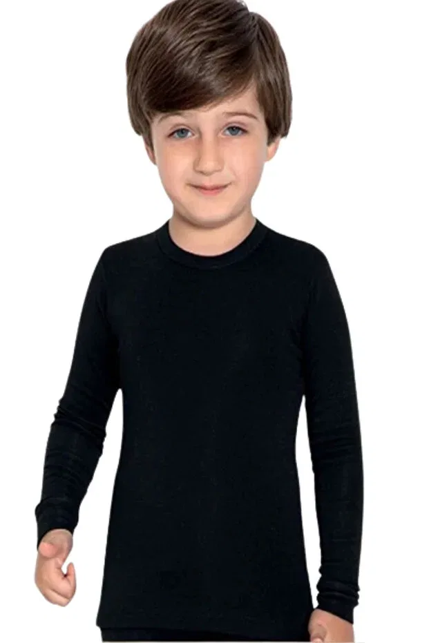 Детское термобелье для мальчиков хлопковое Sweet Cotton, Black