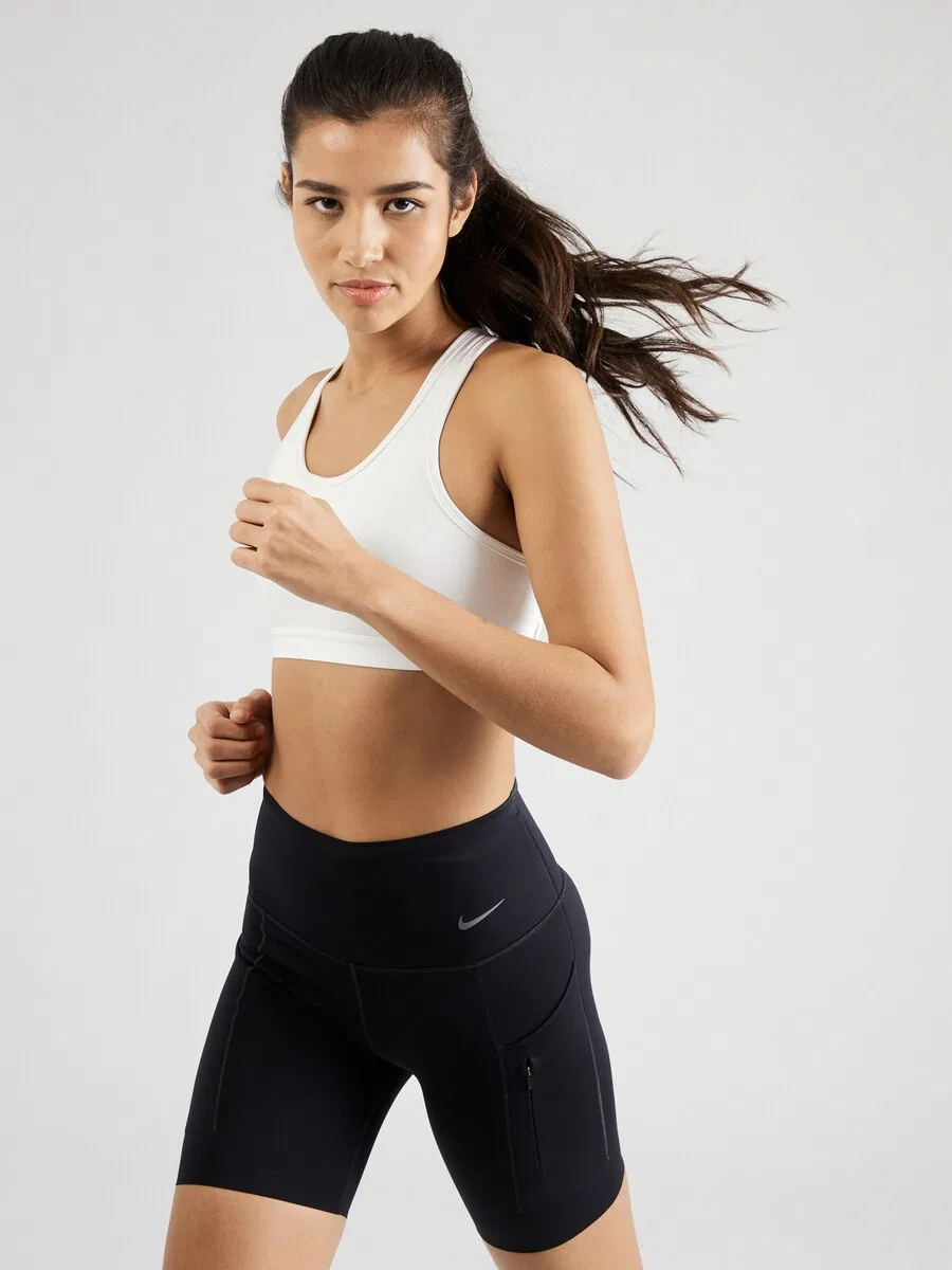 Спортивный бюстгальтер NIKE Bralette 'SWOOSH' белого цвета — фото 2