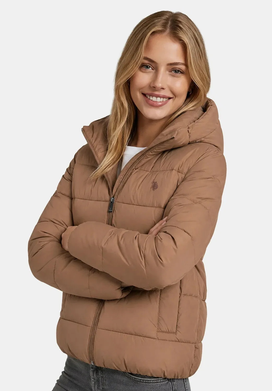 Usceliaa_ - зимняя куртка U.S. Polo Assn., Camel — фото 4
