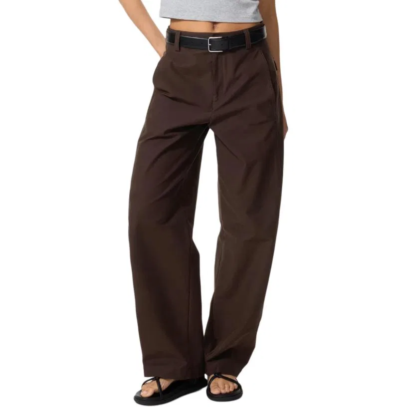 Повседневные брюки, зауженные, UNIQLO, Dark Brown