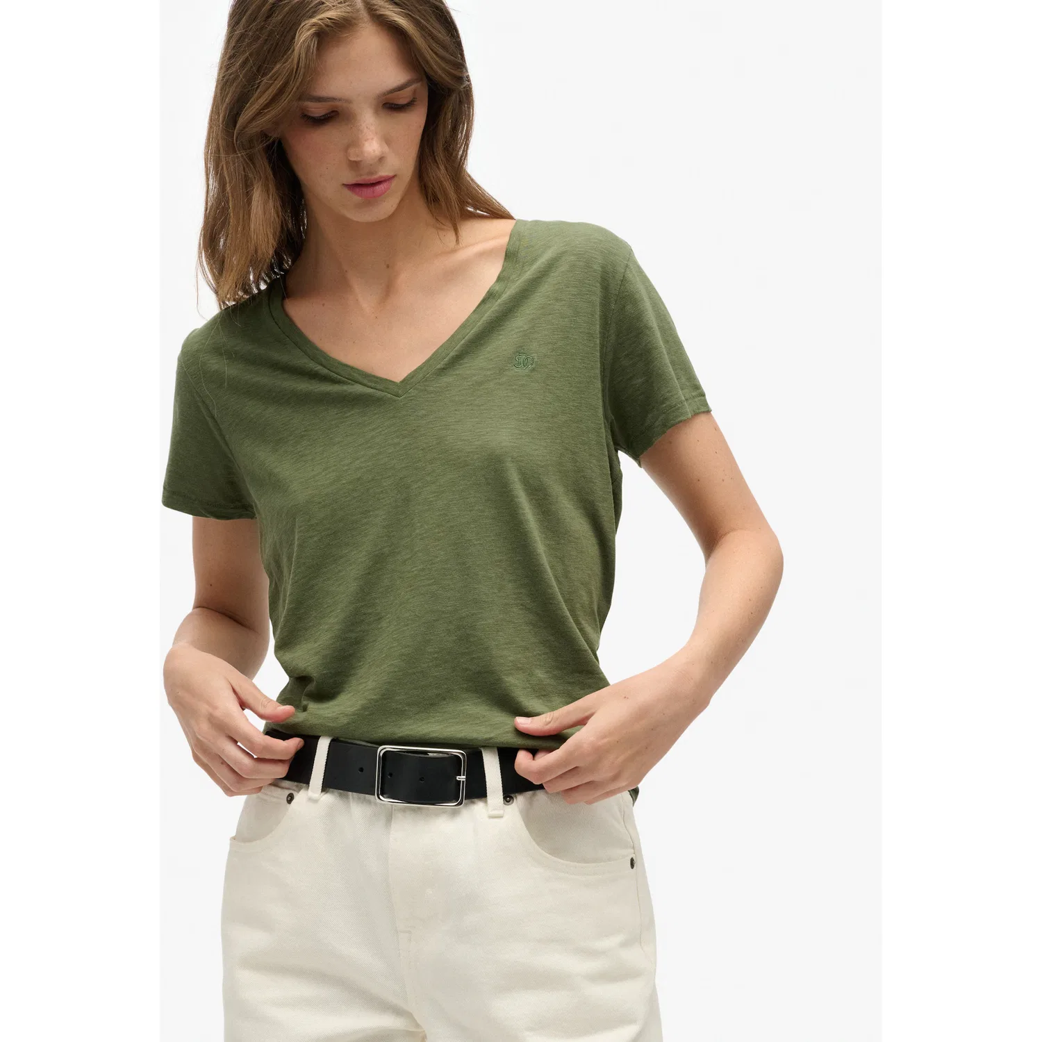 Женская футболка с V-образным вырезом Superdry, Four Leaf Clover — фото 2