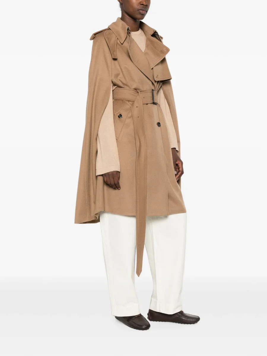 Пальто Burberry двубортное, бежево-коричневый — фото 2