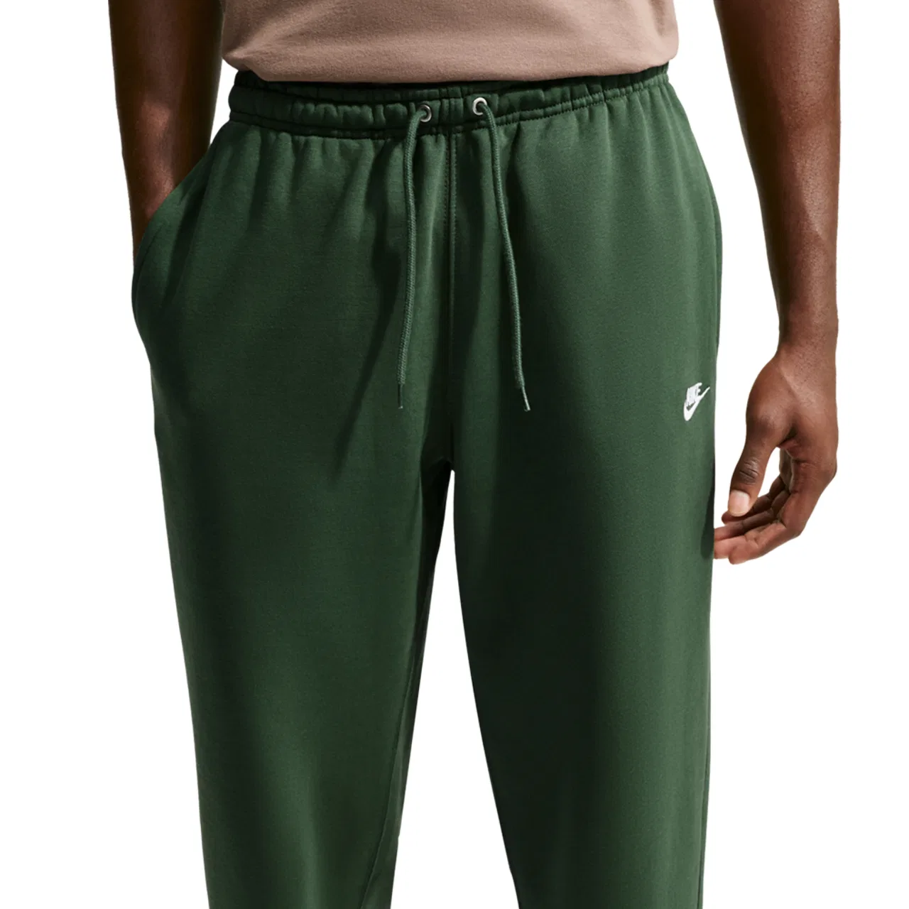 Мужские спортивные штаны с открытым низом Nike Club Open Hem, Fir/White/Fir