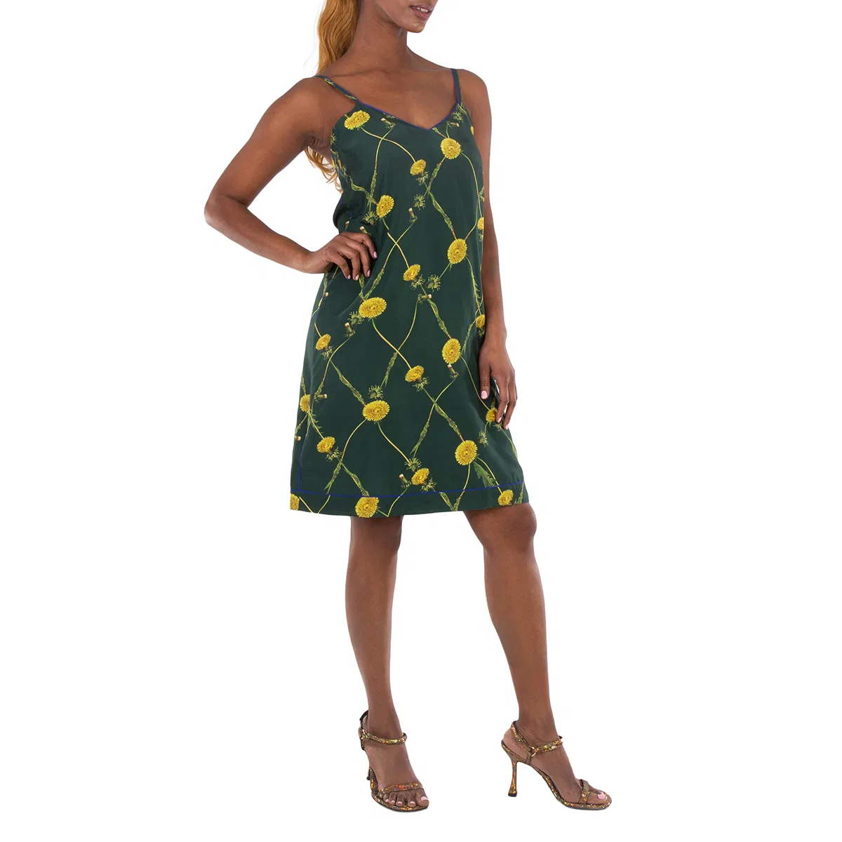 Платье летнее с принтом Dandelion Print Silk Dress Burberry, Ivy — фото 3