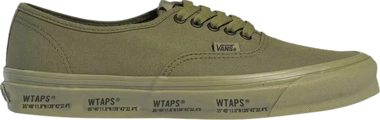 

Кеды Vans WTAPS x OG Authentic LX Olive Drab, зеленый