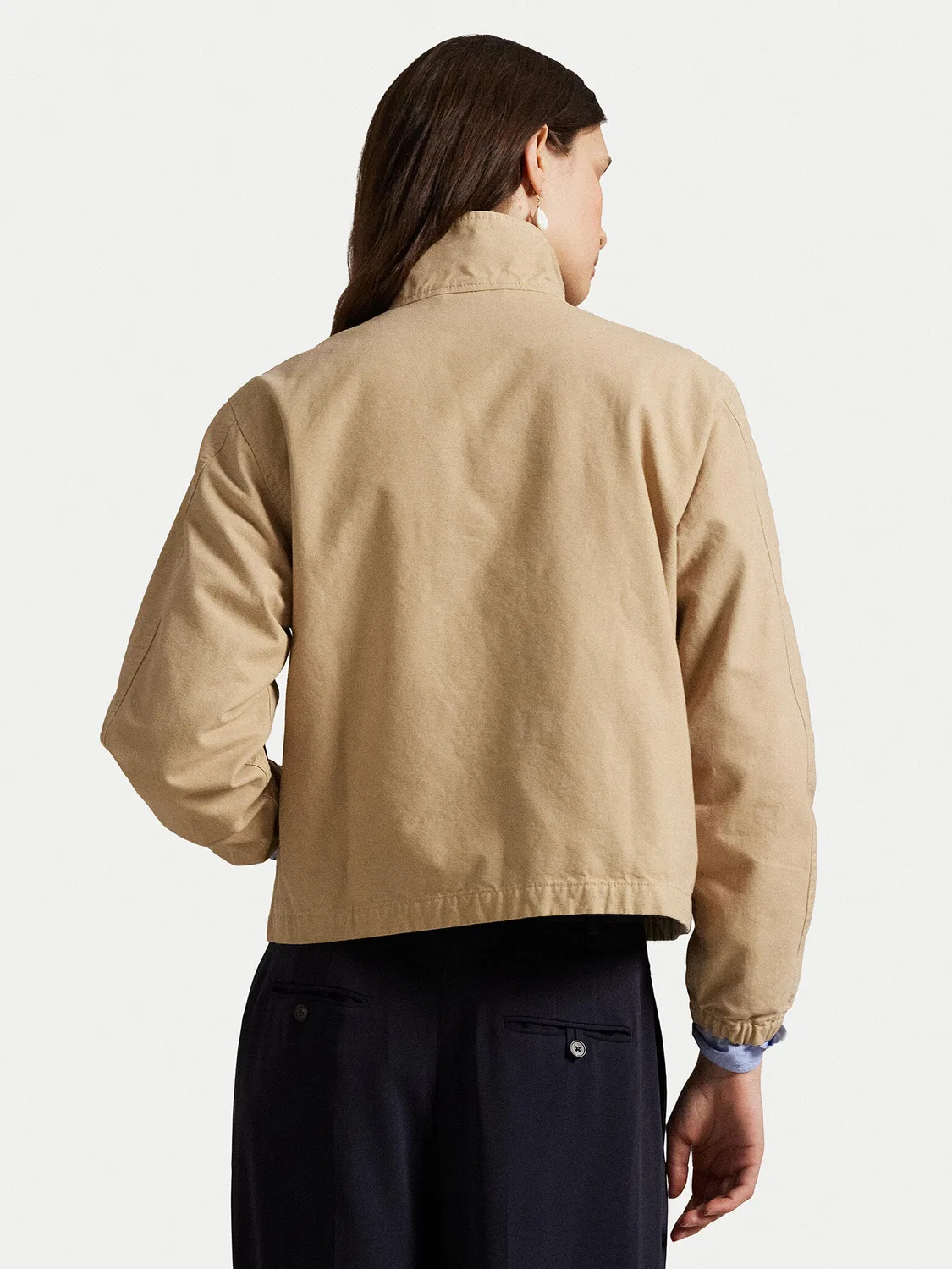 Женская демисезонная куртка прямого кроя Polo Ralph Lauren, бежевый — фото 3
