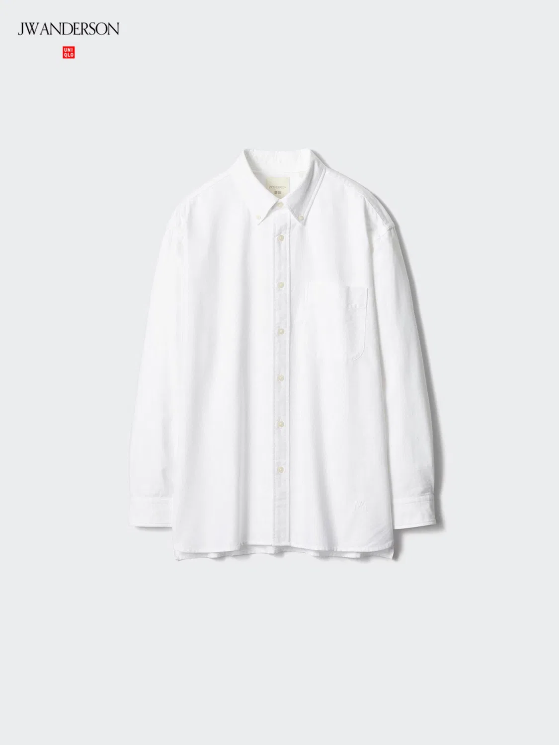 Рубашка свободного кроя с длинным рукавом Uniqlo, белый — фото 2