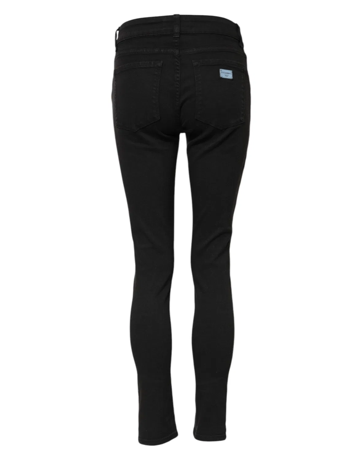 Женские джинсы скинни с логотипом Skinny Jeans Dolce & Gabbana, черный — фото 3