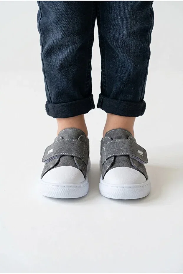 Детские повседневные кроссовки на липучке Tortie Sthapy, Smoke Grey — фото 4