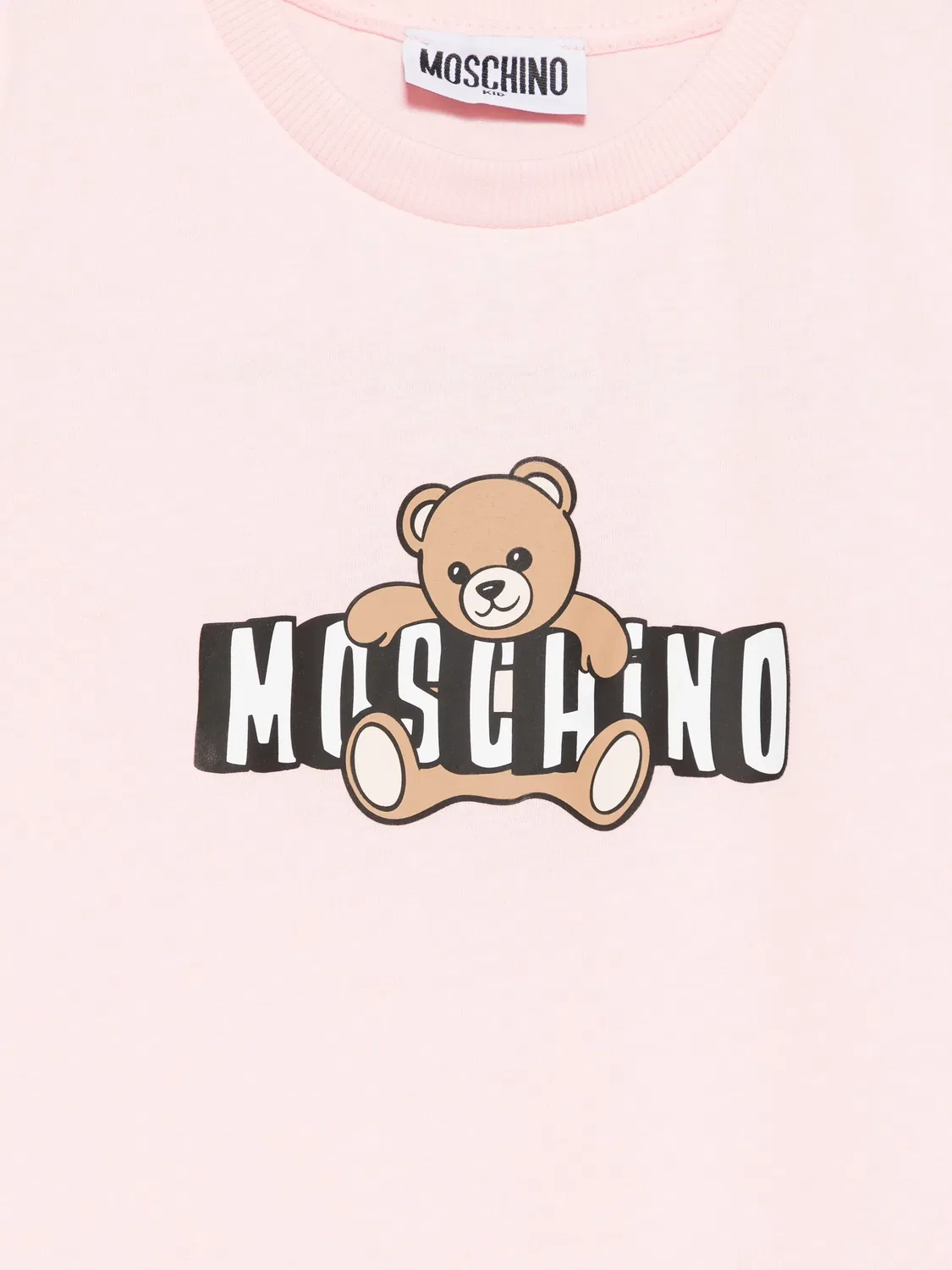 Футболка с принтом медведя Тедди Moschino, розовый — фото 2