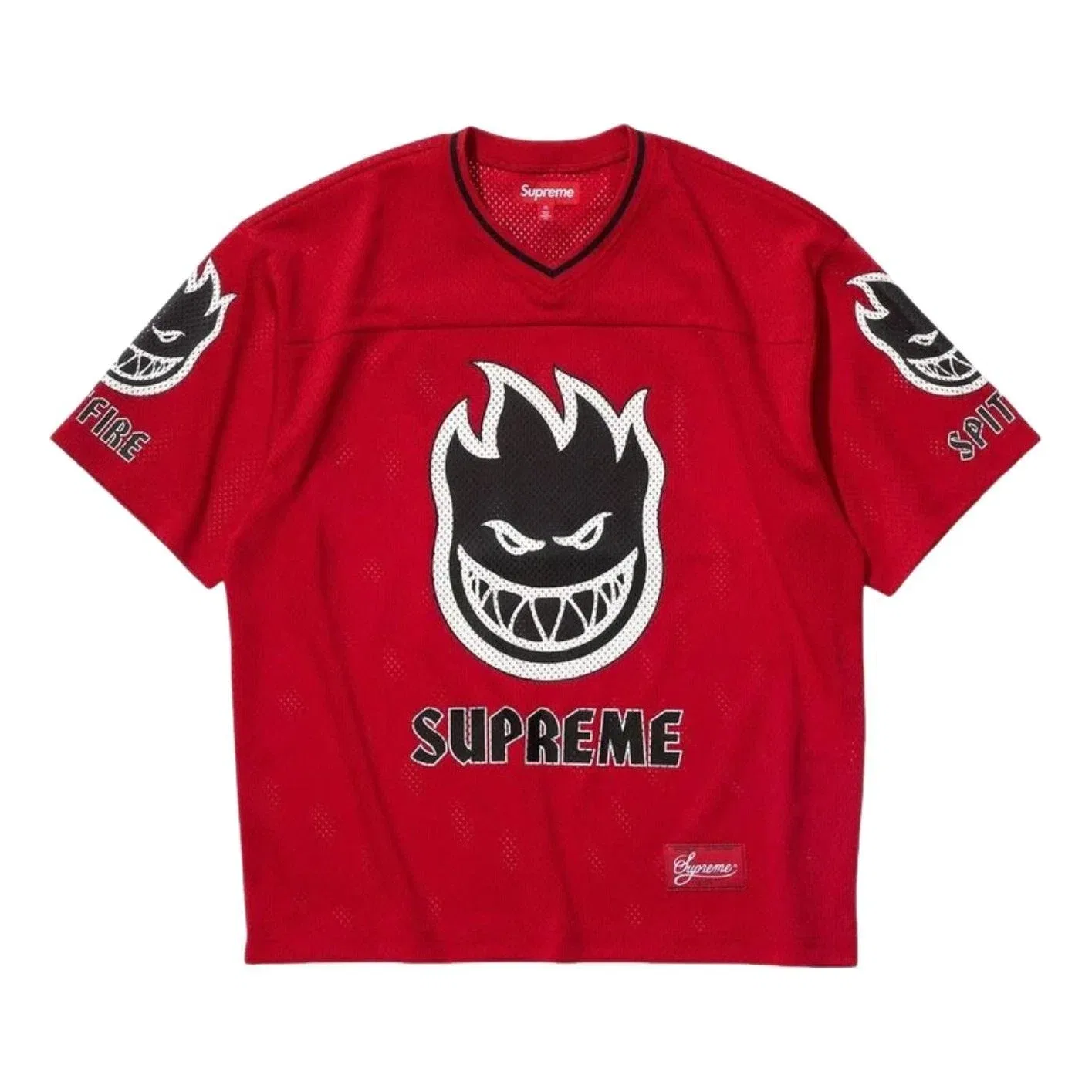 Мужская футбольная джерси Supreme x Spitfire SS26 Football Jersey, красный