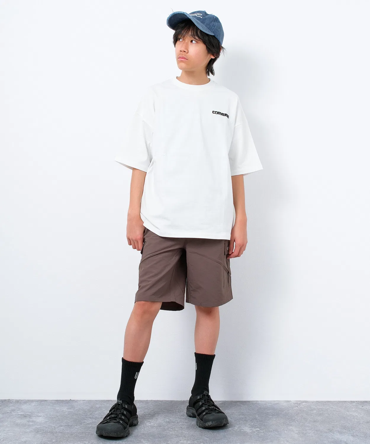 Детская футболка с длинным рукавомSuper Big T-shirt CONVERSE, Charcoal Grey — фото 3