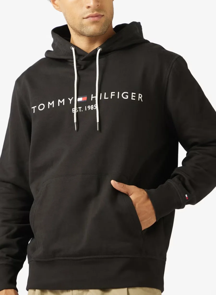 Худи Tommy Hilfiger WCC Tommy Logo, черный — фото 3