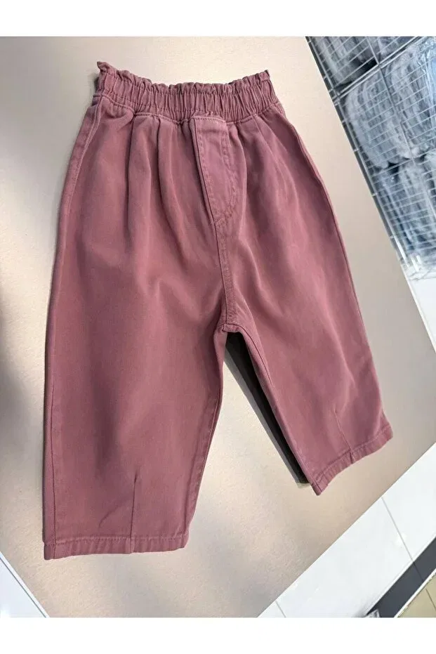 Детские брюки для девочек широкие с завышенной талией Balloon pants La Ciel Paris, Pink — фото 4