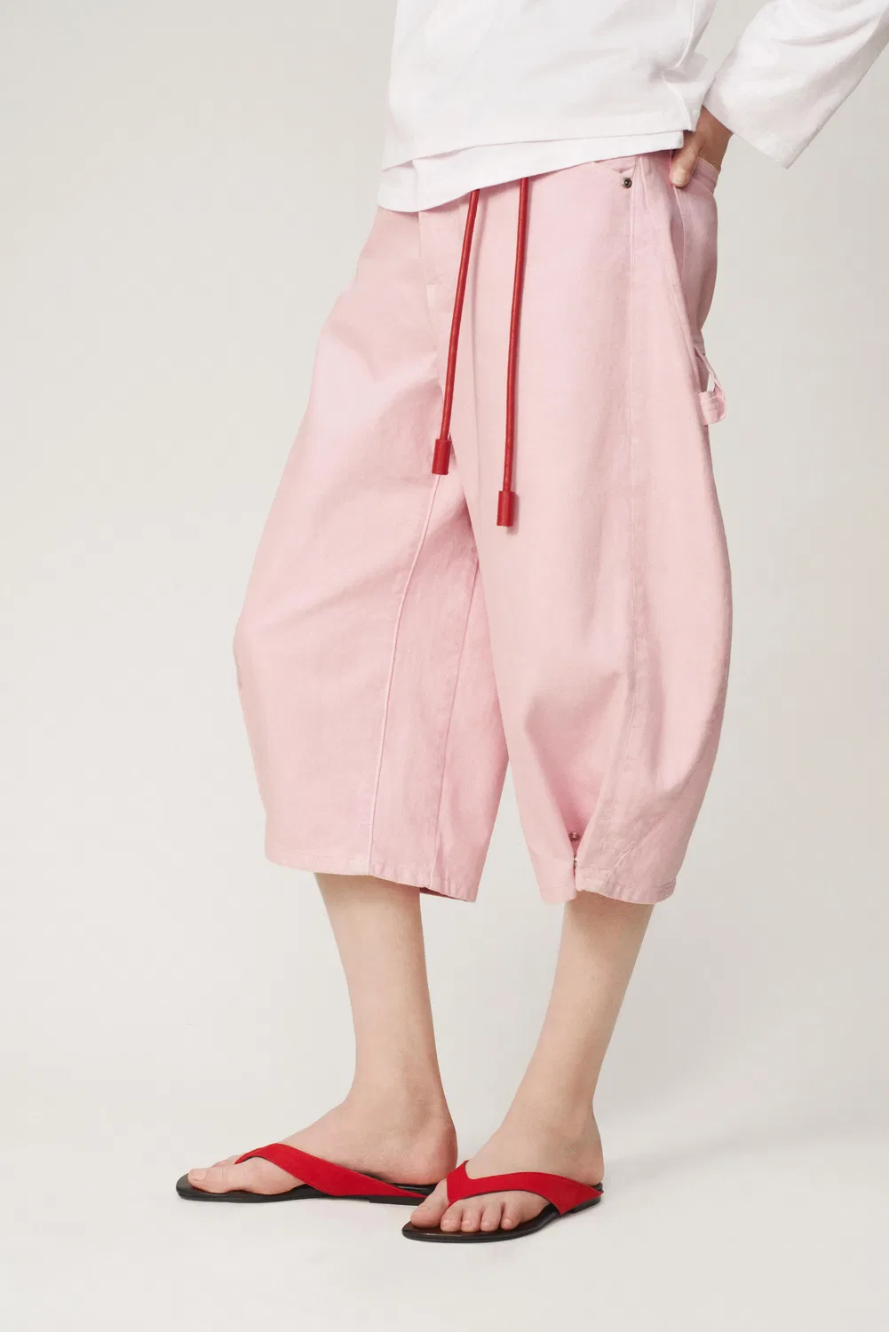 Плиссированные бермудские шорты - вещь от Zara Woman, Pink — фото 2