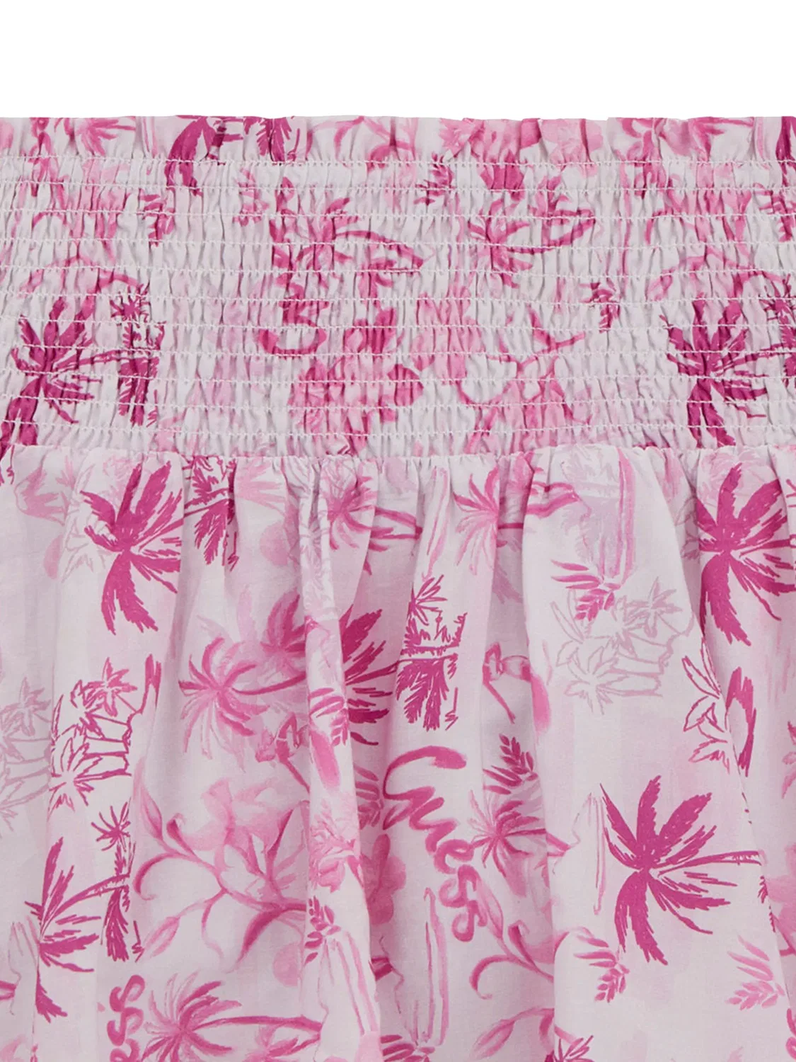 GUESS Мини-юбка Palm Tree розовая — фото 4