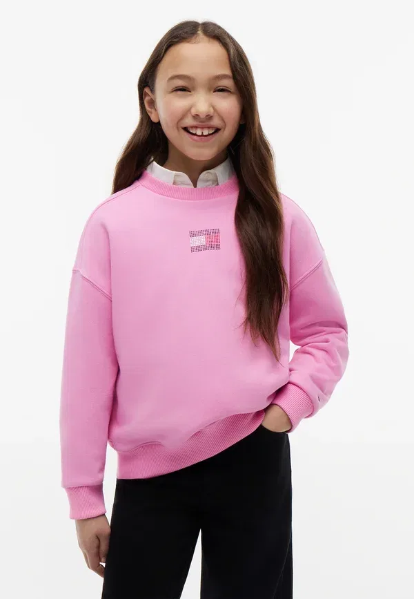 Свитшот с принтом Sweatshirt Tommy Hilfiger, Pink Daisy, розовый