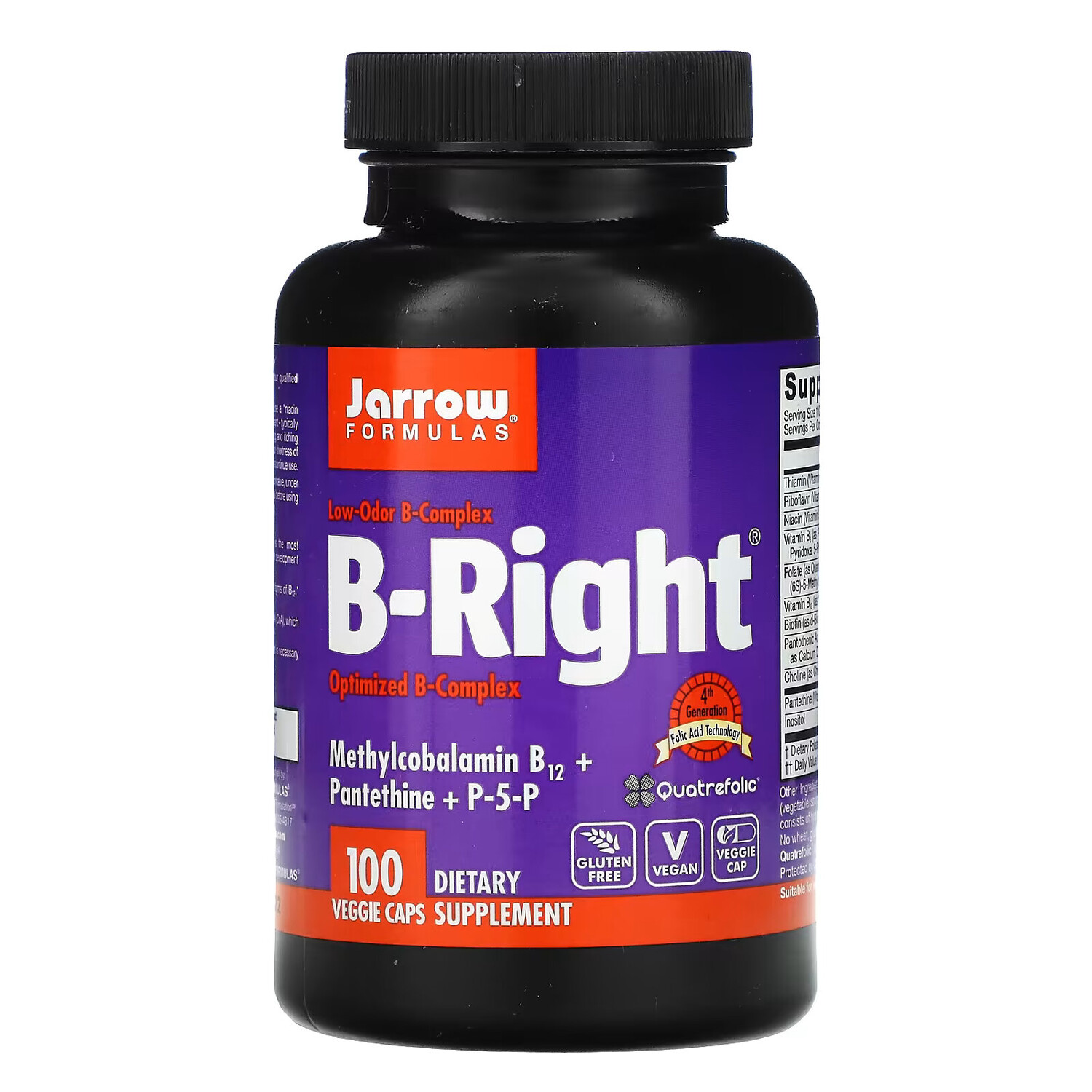 

Jarrow Formulas, B-Right, 100 вегетарианских капсул