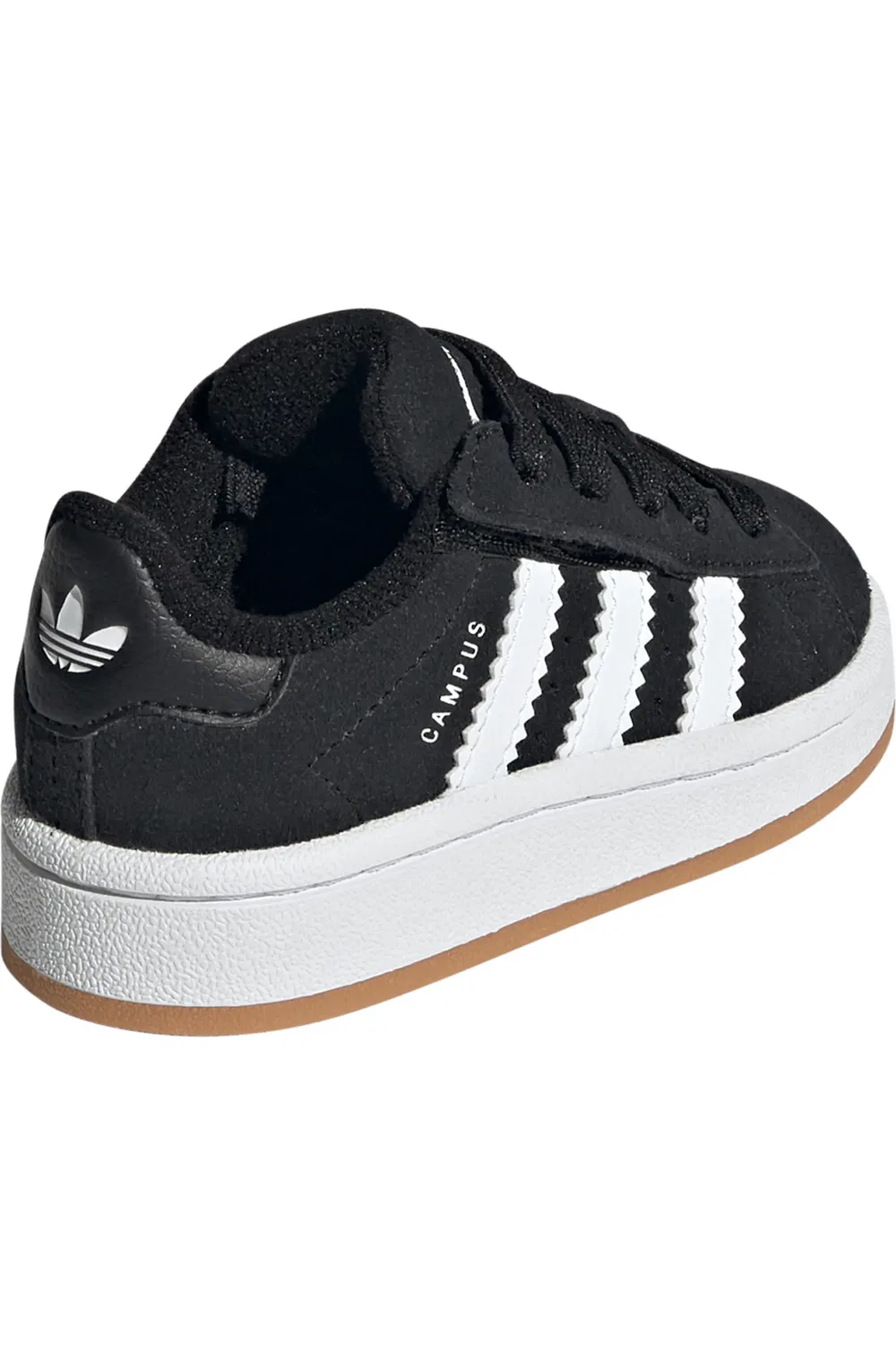 Кроссовки детские с зубчатыми полосками Campus 00s adidas, Black/White/Gum — фото 2